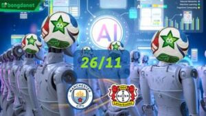 Siêu máy tính dự đoán bóng đá ngày 26/11 tâm điểm Manchester City gặp Bayer Leverkusen